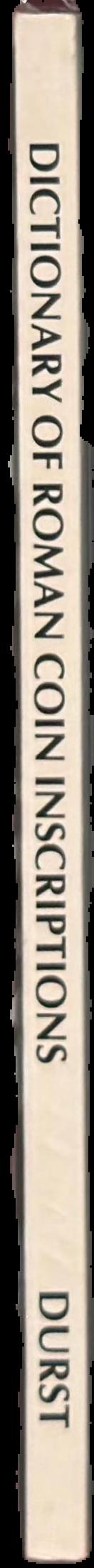 Dictionary of Roman coin inscriptions live spine