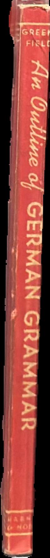 An outline of German grammar live spine