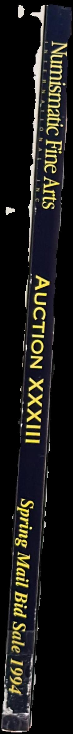 Auction XXXIII : Spring mail bid sale 1994 / Numismatic Fine Arts live spine