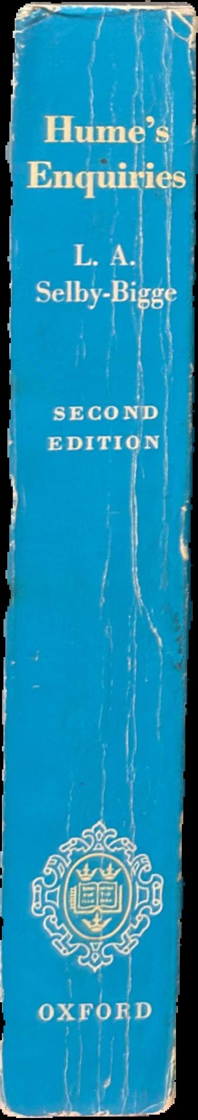Enquiries concerning the human understanding and concerning the principles of morals live spine