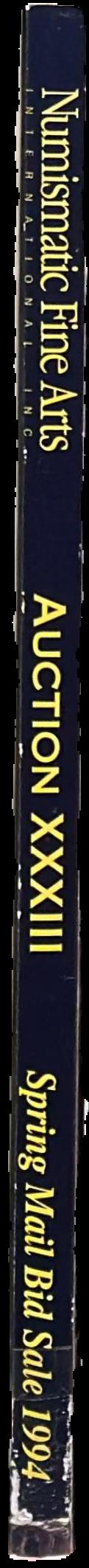 Auction XXXIII : Spring mail bid sale 1994 / Numismatic Fine Arts live spine