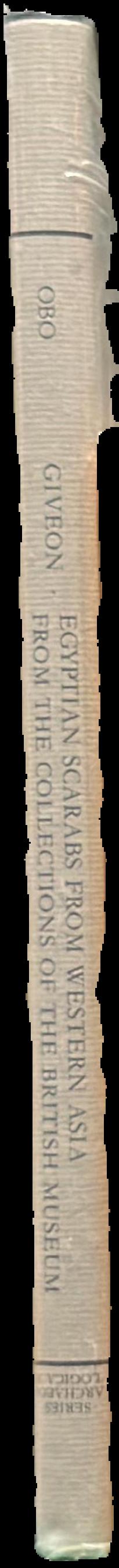 Egyptian scarabs from Western Asia from the collections of the British Museum live spine