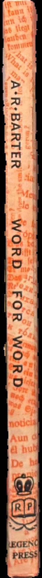 Word for word : comparatively speaking in language and literature live spine