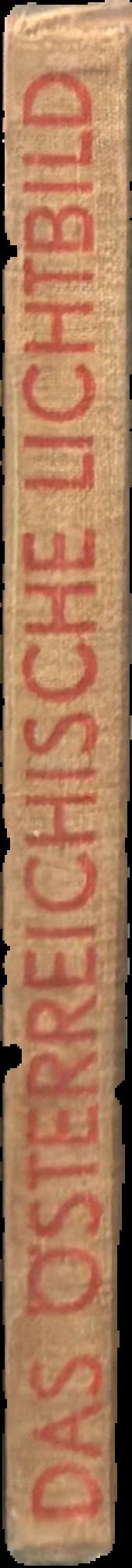 Das österreichische Lichtbild : jahrbuch 1933 live spine