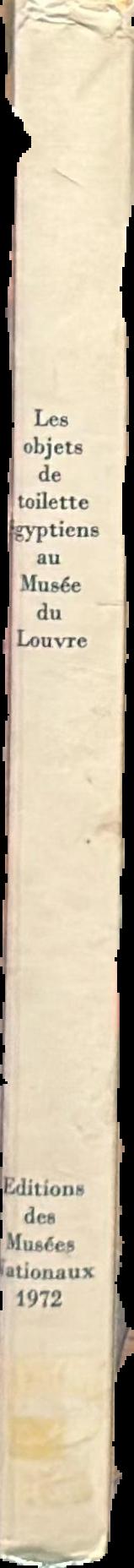 Catalogue des objets de toilette egyptiens live spine