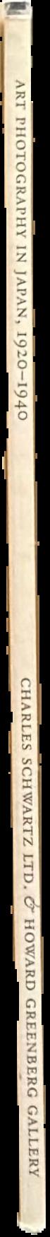 Art photography in Japan, 1920–1940 live spine