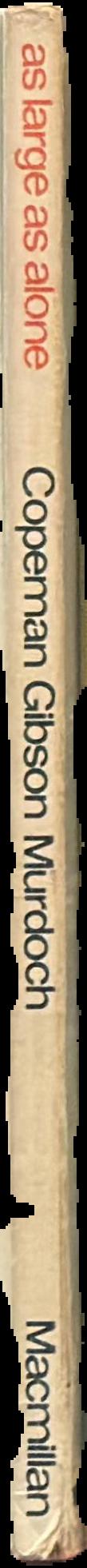 As large as alone : recent poems live spine
