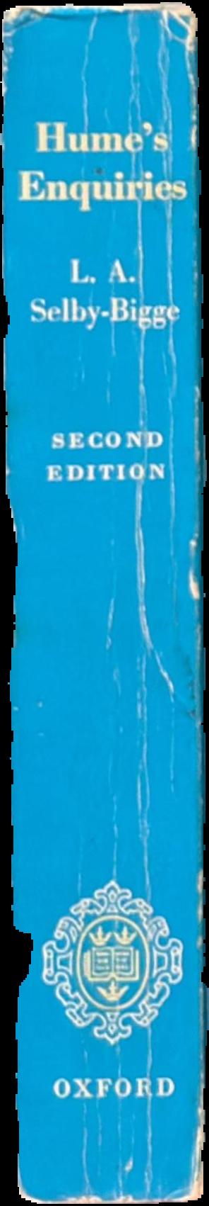 Enquiries concerning the human understanding and concerning the principles of morals live spine
