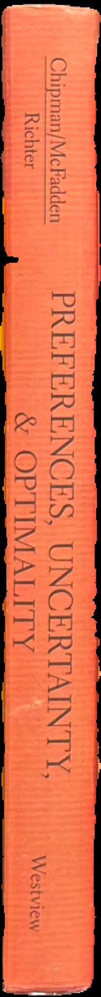 Preferences, uncertainty, and optimality : essays in honor of Leonid Hurwicz live spine