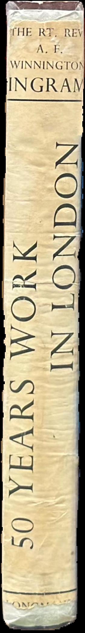 Fifty years' work in London (1889-1939) live spine