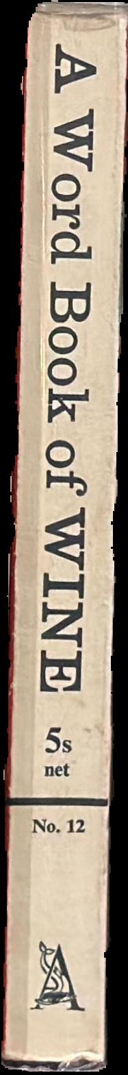 A word-book of wine live spine