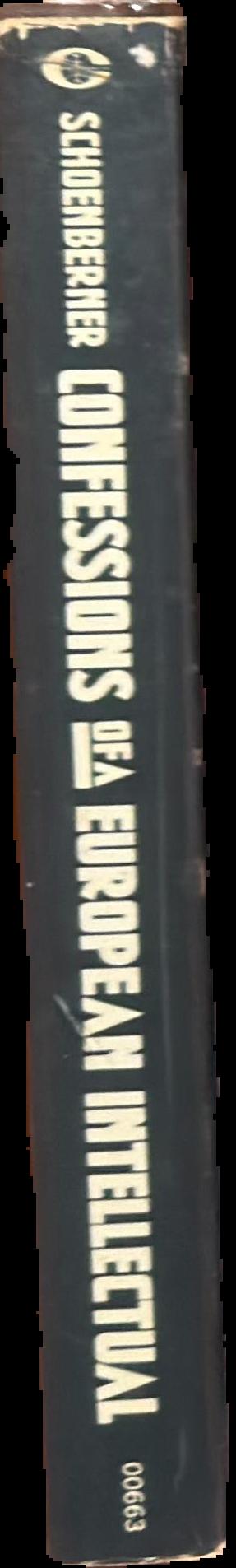 Confessions of a European intellectual / Franz Schoenberner live spine