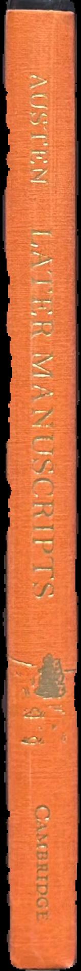 Later manuscripts live spine