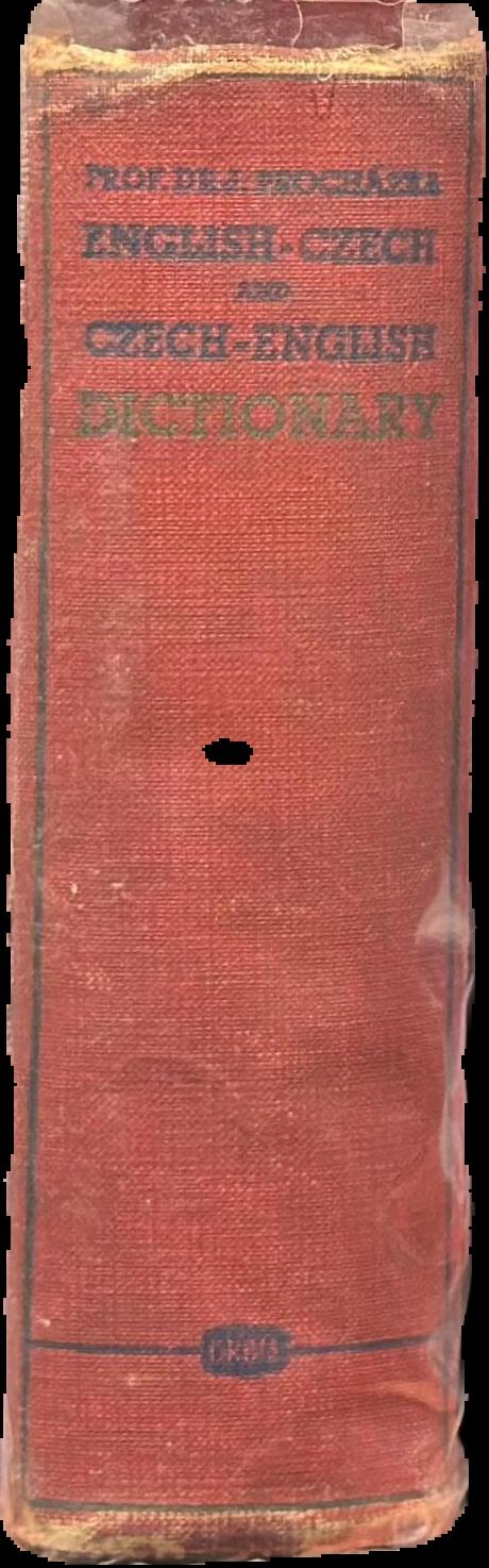 English-Czech and Czech-English dictionary : giving pronunciation of all English words ... live spine