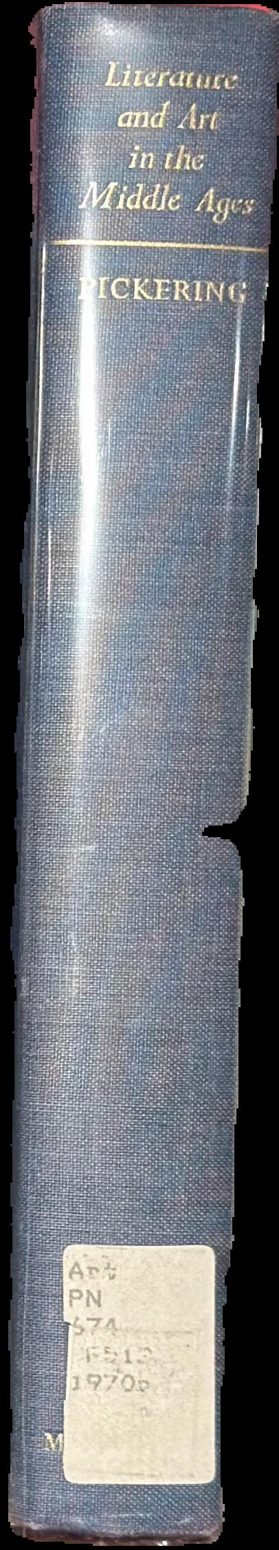 Literature and art in the Middle Ages live spine