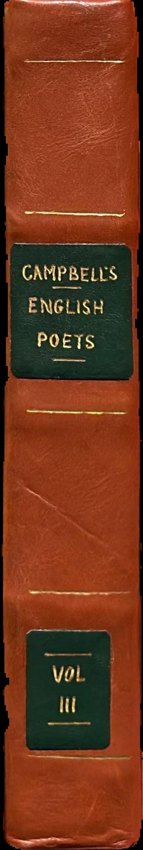 Specimens of the British poets : with biographical and critical notices, and an essay on English poetry live spine