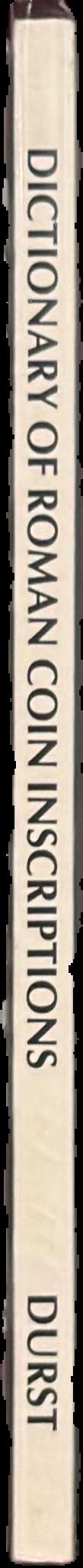 Dictionary of Roman coin inscriptions live spine
