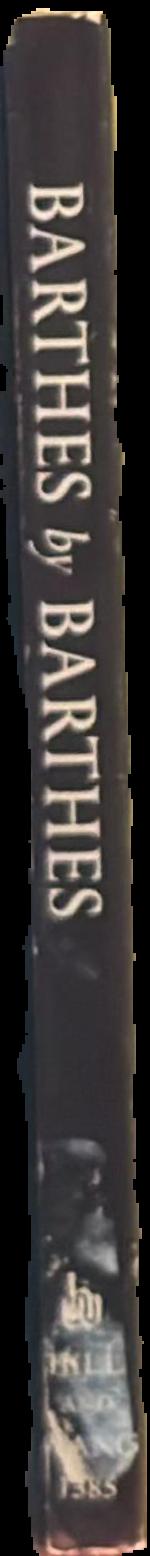 Roland Barthes by Roland Barthes live spine