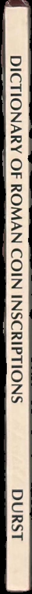 Dictionary of Roman coin inscriptions live spine