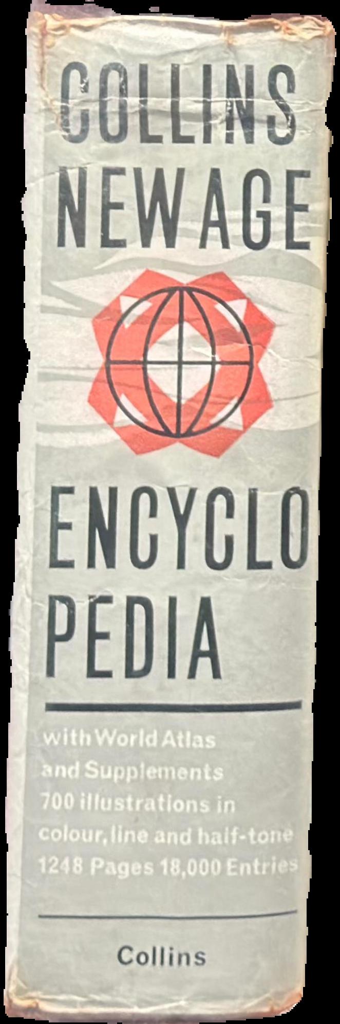 Collins new age encyclopedia, world atlas, & various supplements live spine