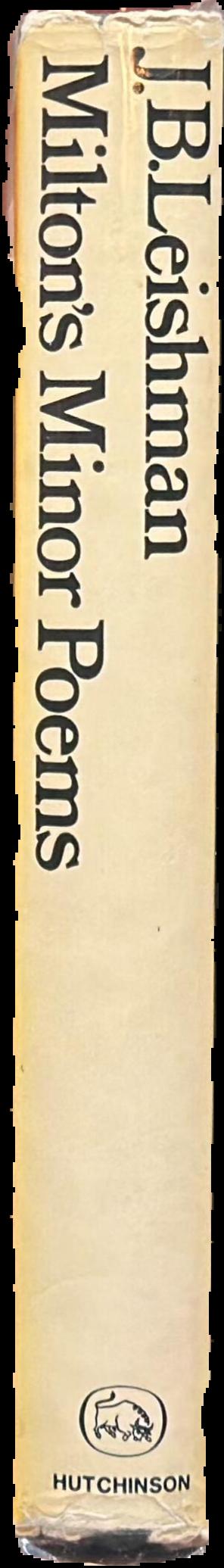 Milton's minor poems live spine