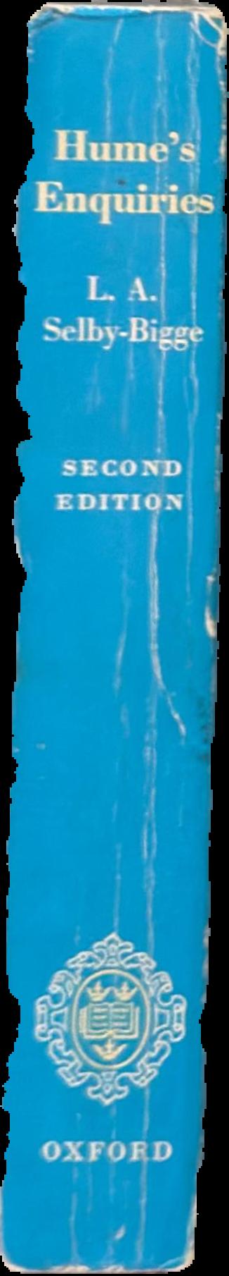 Enquiries concerning the human understanding and concerning the principles of morals live spine