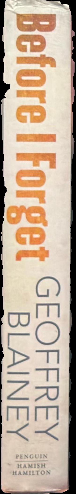 Before I forget : an early memoir live spine