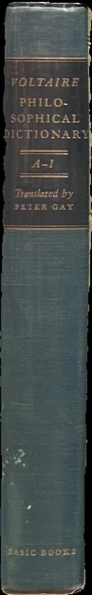 Philosophical dictionary : A - I live spine