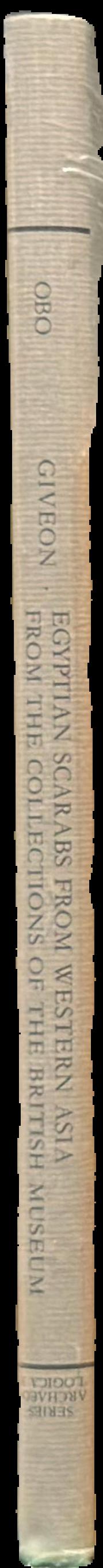 Egyptian scarabs from Western Asia from the collections of the British Museum live spine