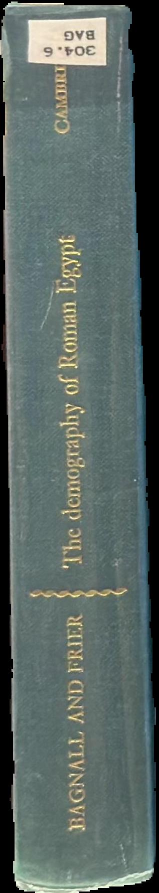 The demography of Roman Egypt live spine