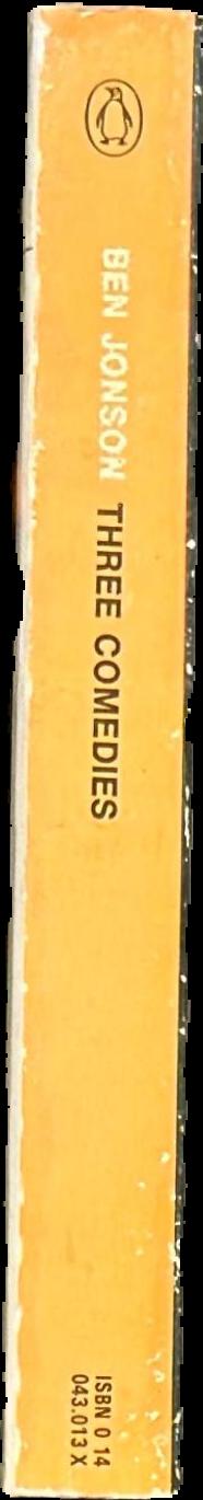 Ben Jonson • Three comedies : Volpone; The Alchemist; Bartholomew Fair spine