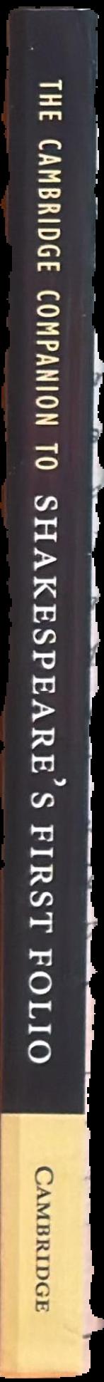 The Cambridge companion to Shakespeare's First Folio spine