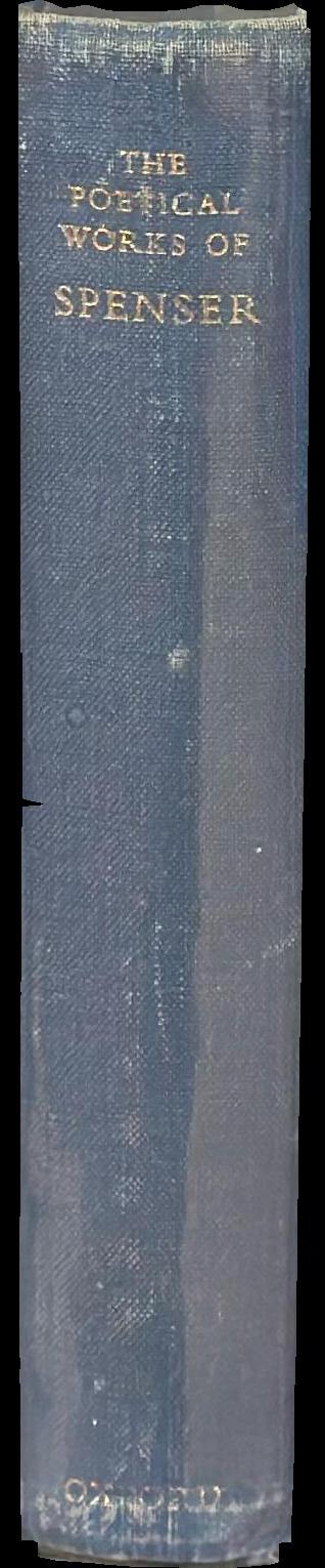 The poetical works of Edmund Spenser spine