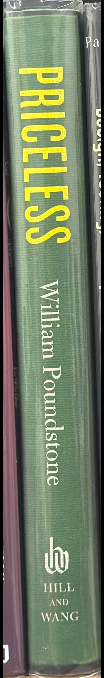 Priceless : the myth of fair value (and how to take advantage of it) / William Poundstone spine
