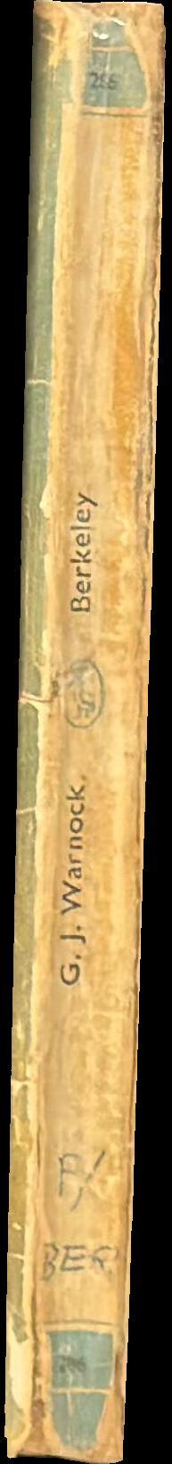 Berkeley / G. J. Warnock spine