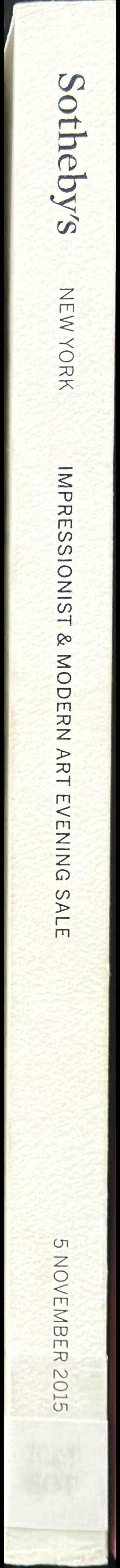 Impressionist & modern art evening sale : auction in New York, 5 November 2015 / Sotheby's spine