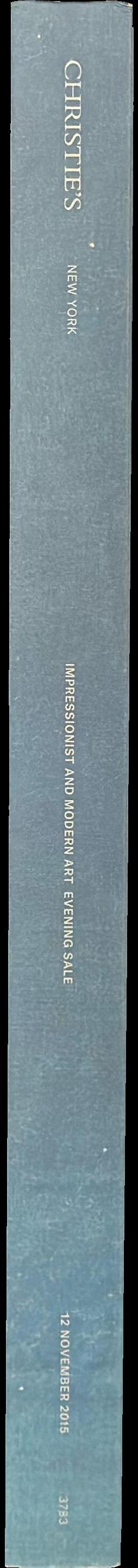Impressionist & modern art evening sale : Thursday 12 November 2015 spine