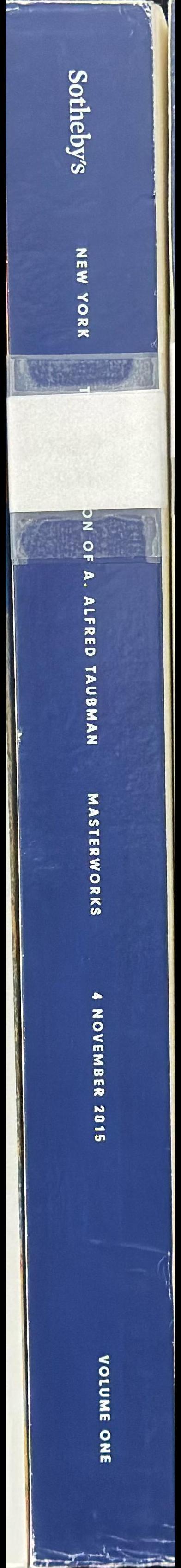 Masterworks : The Collection of A. Alfred Taubman : volume one : auction in New York, Wednesday 4 November 2015 / Sotheby's spine