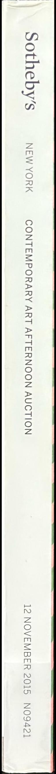 Contemporary art afternoon auction : auction in New York, 12 November 2015 / Sotheby's spine