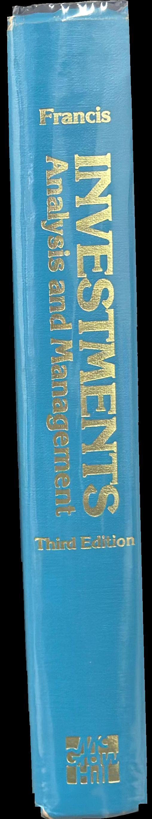Investments : analysis and management / Jack Clark Francis spine