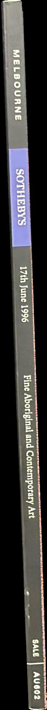 Fine Aboriginal and contemporary art : auction, Monday 17 June 1996 at 6.30 pm / Sotheby's spine
