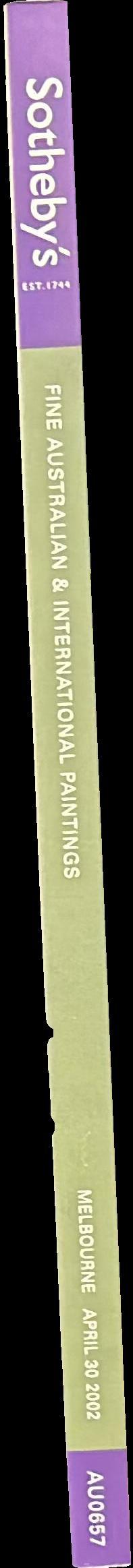 Fine Australian and international paintings : Melbourne, Tuesday April 30 2002 at 6.30 pm / Sotheby's spine