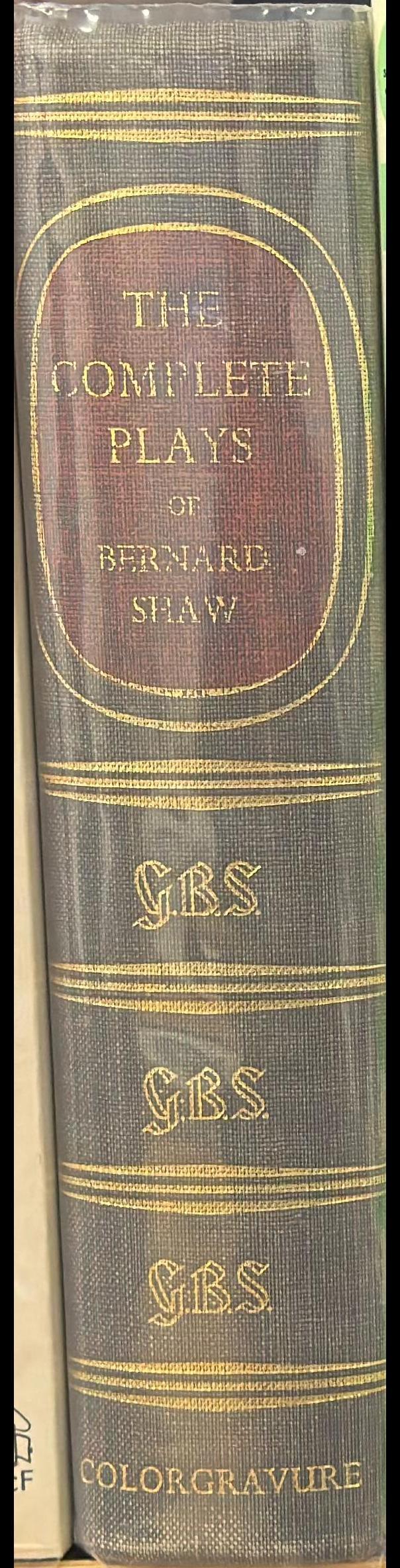 The complete plays of Bernard Shaw spine