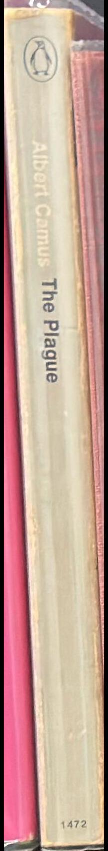 The plague / Albert Camus ; translated from the French by Stuart Gilbert spine