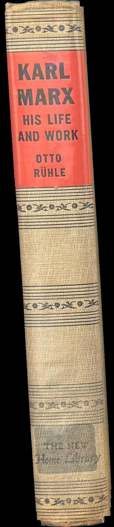 Karl Marx : his life and work spine