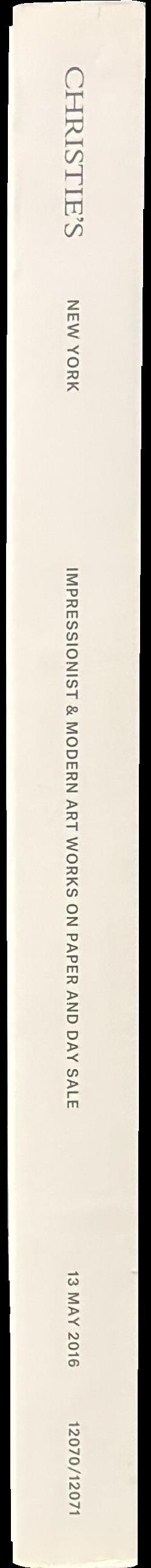 Impressionist and modern art works on paper and day sale : Friday 13 May 2016 spine