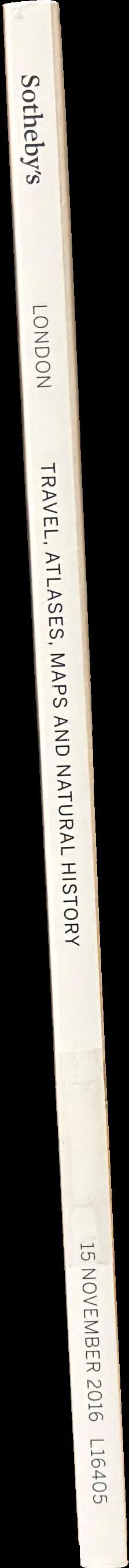 Travel, atlases, maps and natural history : auction in London, 15 November 2016 / Sotheby's spine
