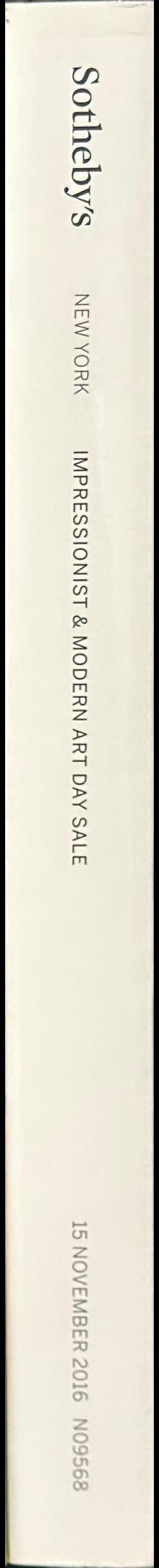 Impressionist & modern art day sale : auction in New York, 15 November 2016 / Sotheby's spine