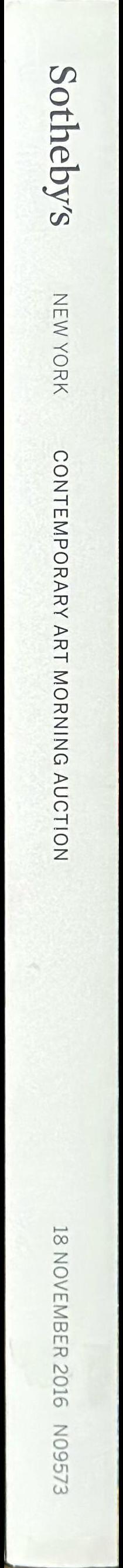 Contemporary art morning auction : auction in New York, 18 November 2016 / Sotheby's spine