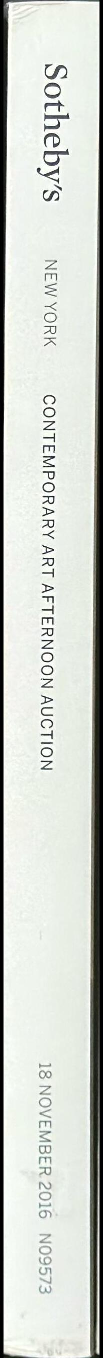 Contemporary art afternoon auction : auction in New York, 18 November 2016 / Sotheby's spine